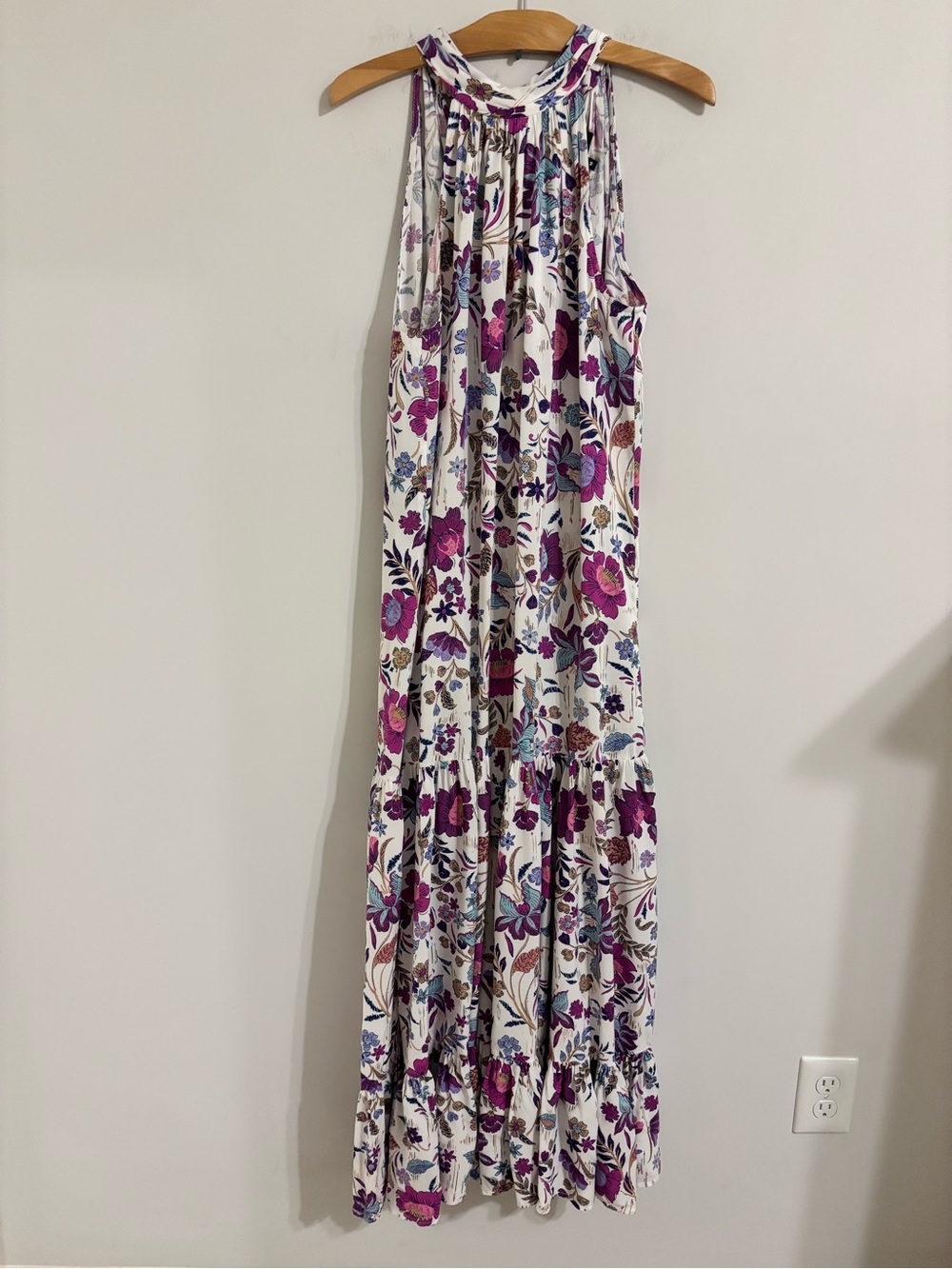 1. State Purple and White Floral Maxi Dress